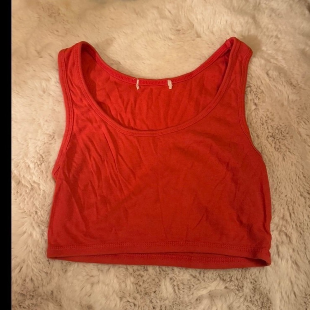 Red crop top